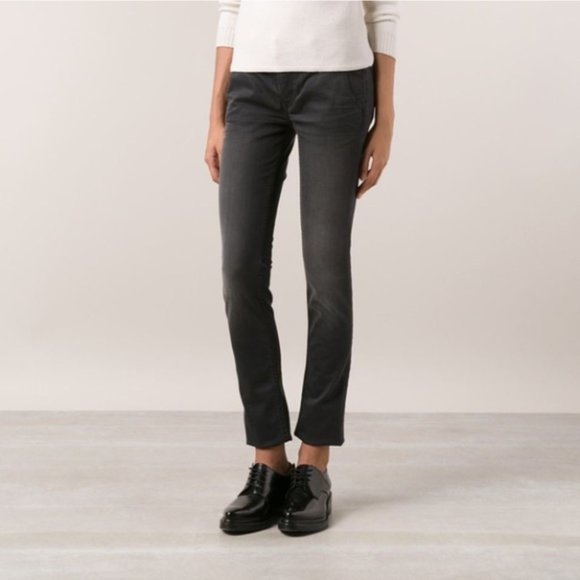 CRIPPEN Denim Faded Black High Waisted Skinny Crop Jeans Size 26 - Picture 1 of 13